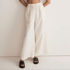 Madewell Double-Gauze Drawstring Wide-Leg Pants